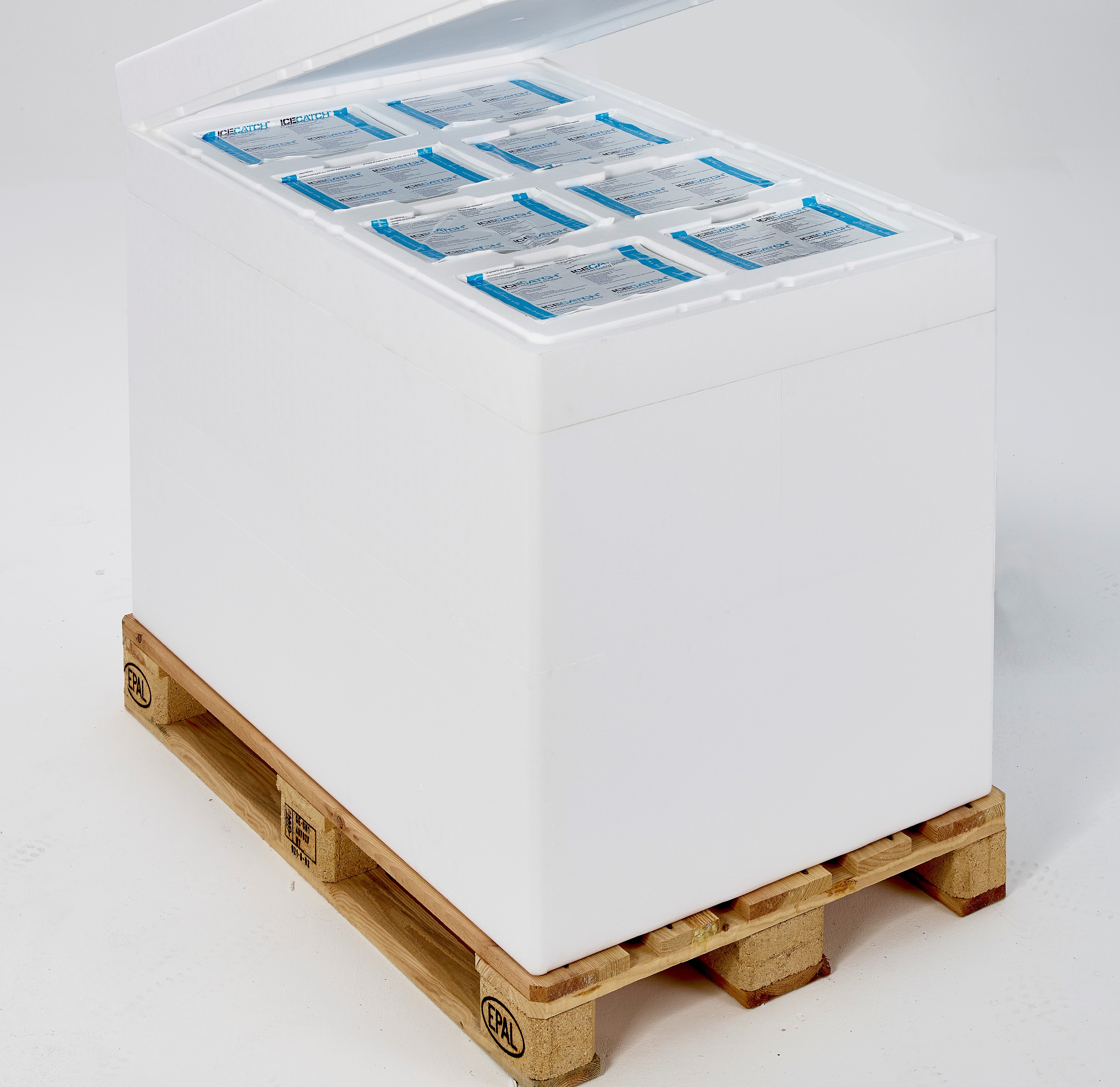 XL-Palettenbox mit Medikamenten